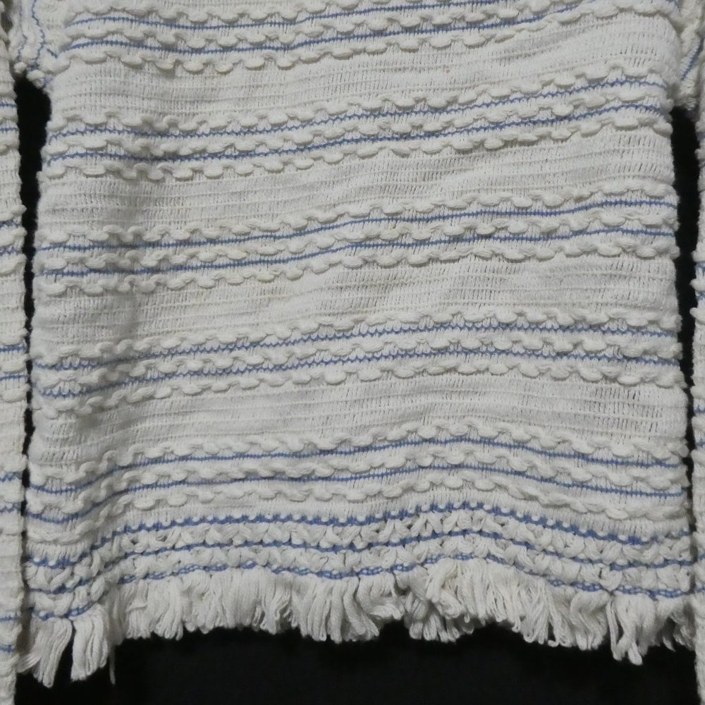 HER | small | Chic Textured Button-Up Cardigan | Made In Canada | 100% Cotton - Picture 13 of 15